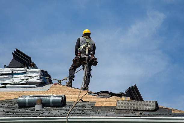 Professional Gutter Installation technician working in Plymouth, IN